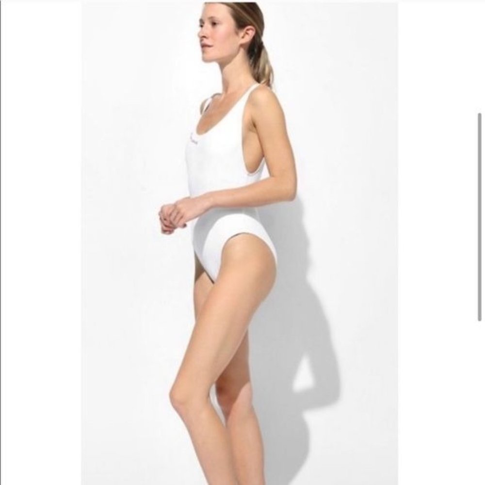 Sundry Anthropologie White Summer Of Love One Piece Swim Suit Size Small - Picture 15 of 15